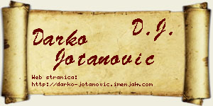 Darko Jotanović vizit kartica
